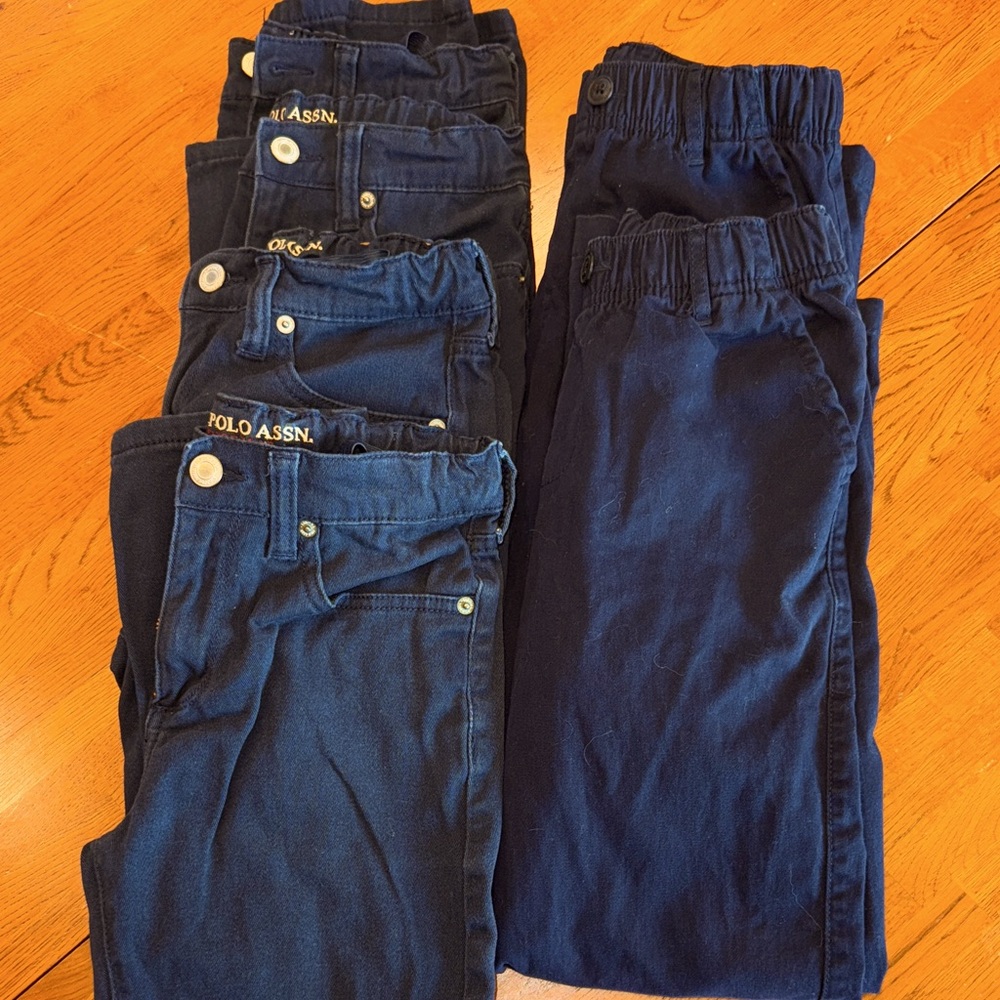 Lot of 6 Boys Uniform Pants